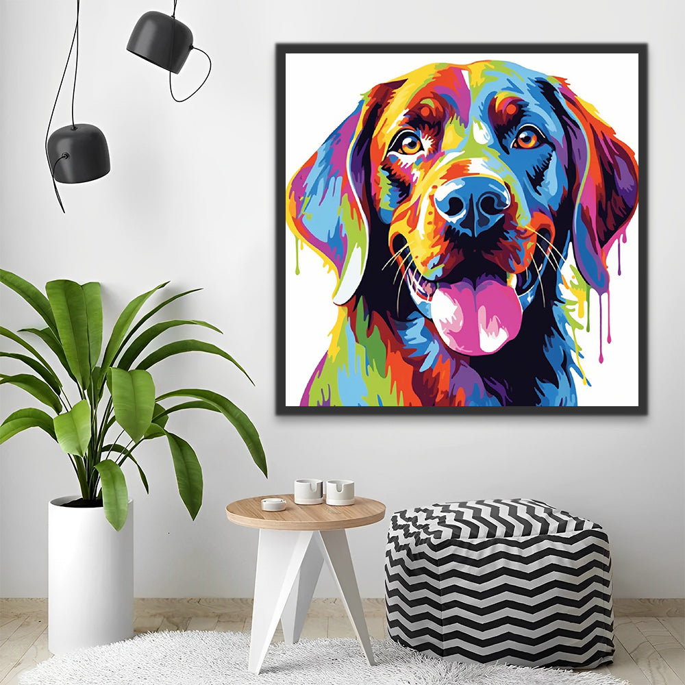 Colorful Dog Paint by Numbers