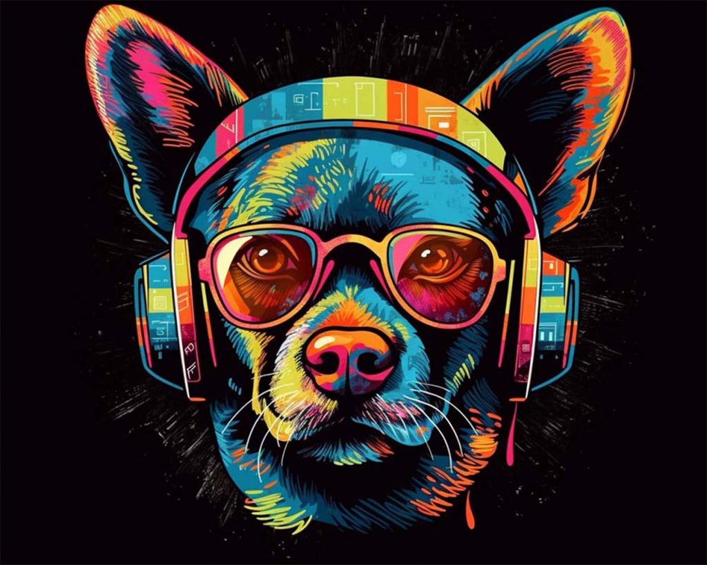 Colorful Dog Paint by Numbers