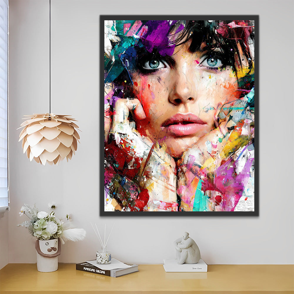 Colorful Graffiti Woman Paint by Numbers