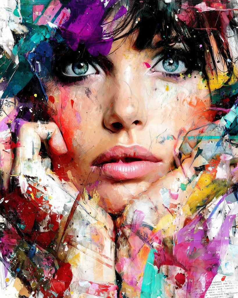 Colorful Graffiti Woman Paint by Numbers