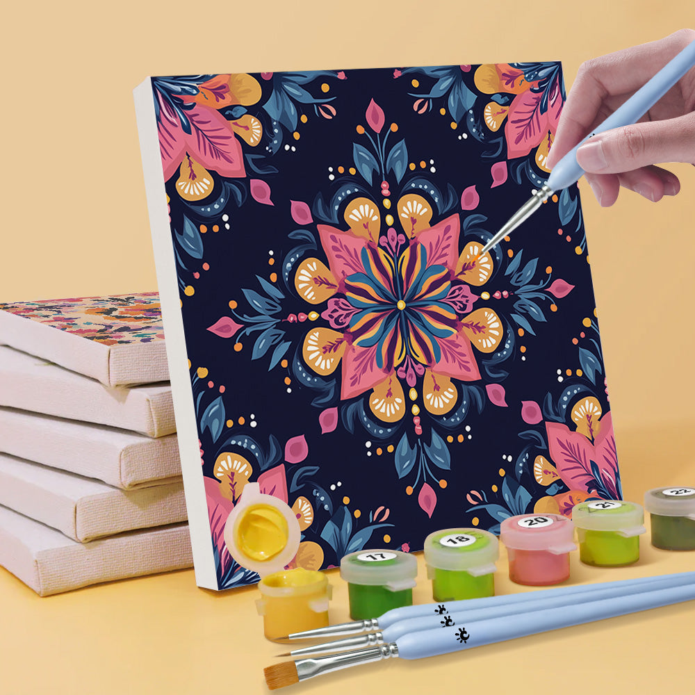 Colorful Mandala 6 Pieces Mini Paint by Numbers