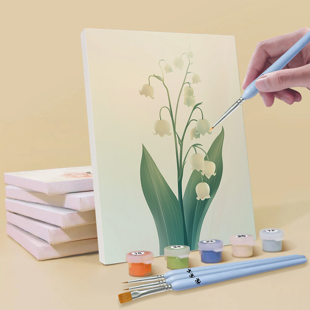 Different Varieties of Flowers 6 Pieces Mini Paint by Numbers