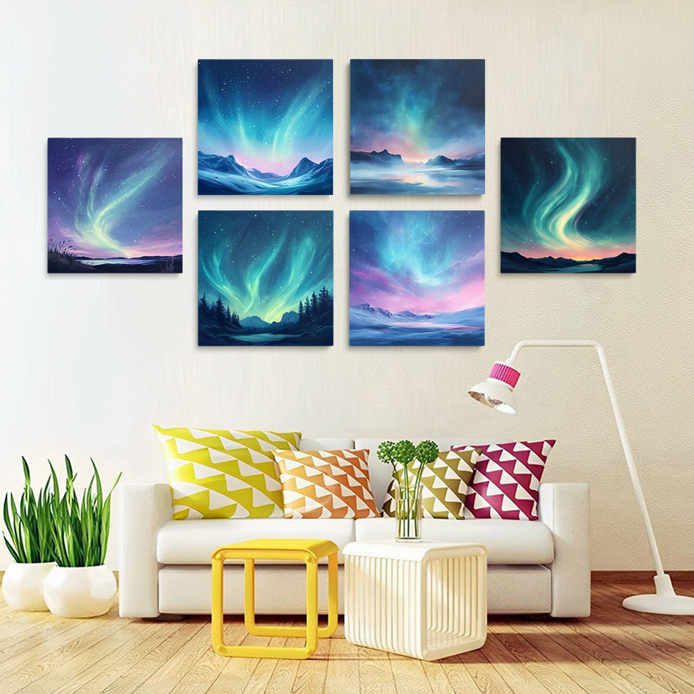 Dreamy Aurora 6 Pieces Mini Paint by Numbers