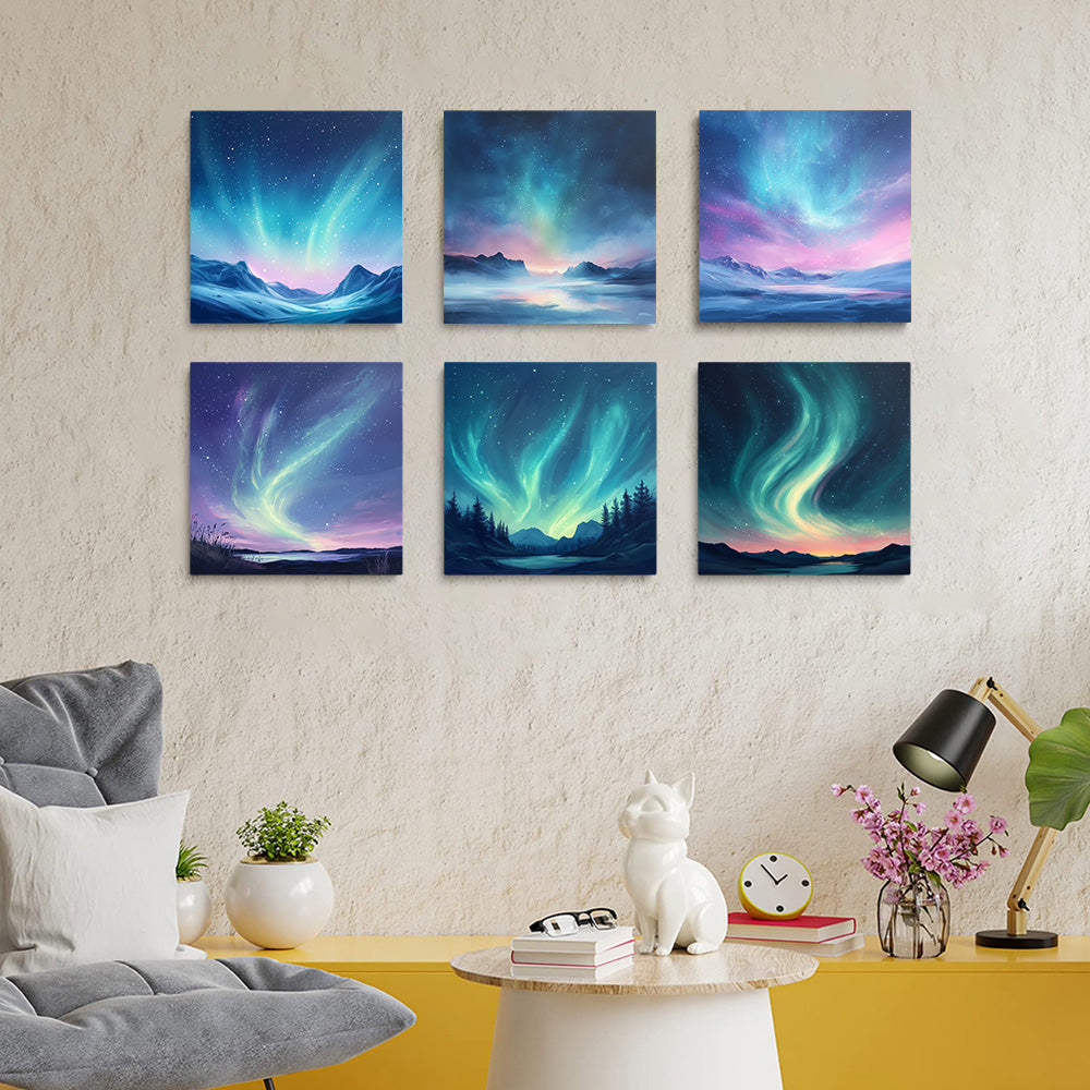 Dreamy Aurora 6 Pieces Mini Paint by Numbers