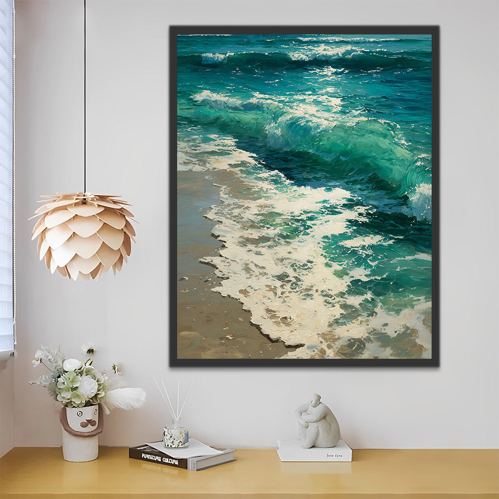 Emerald Green Seawater Paint by Numbers