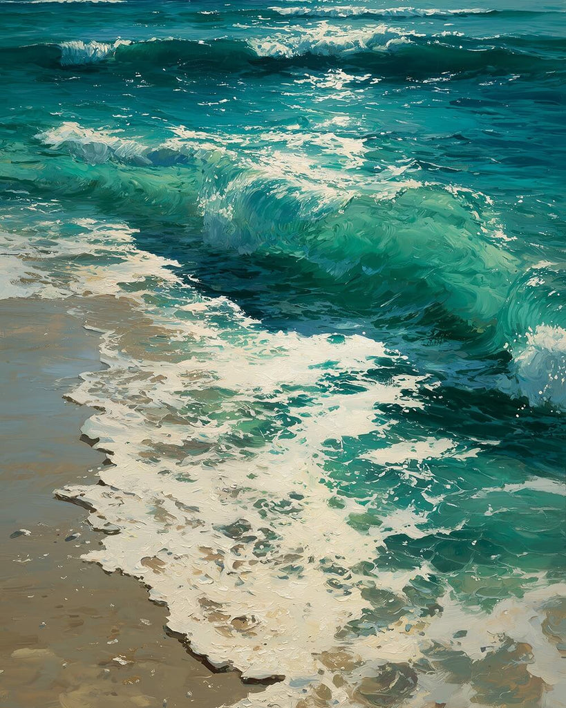 Emerald Green Seawater Paint by Numbers