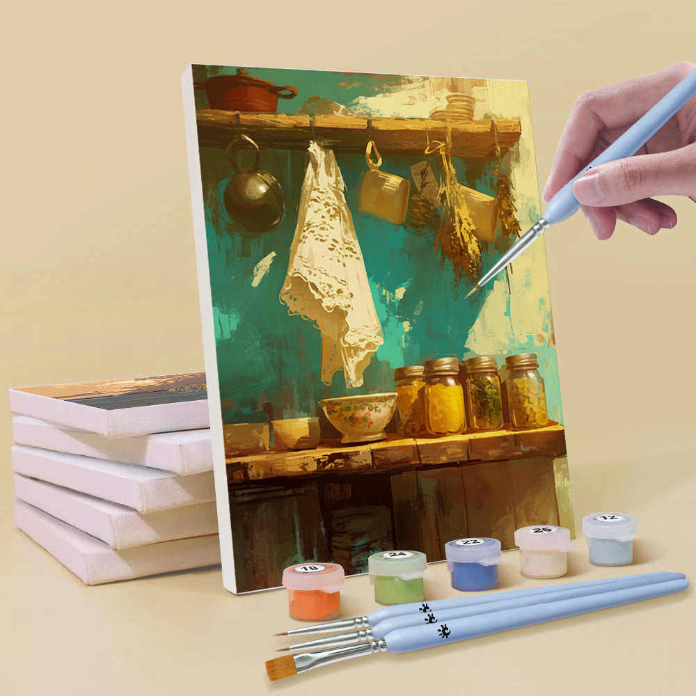 Farmhouse Rural Scenery 6 Pieces Mini Paint by Numbers