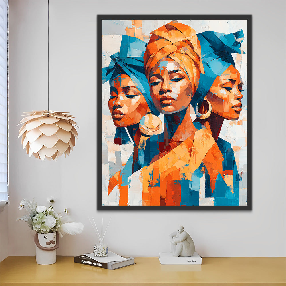 Fashionable African Women Paint by Numbers