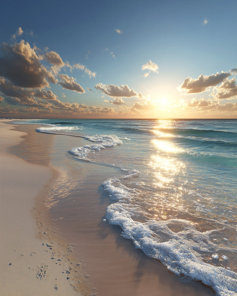 Fine Sand and a Tranquil Sea Paint by Numbers