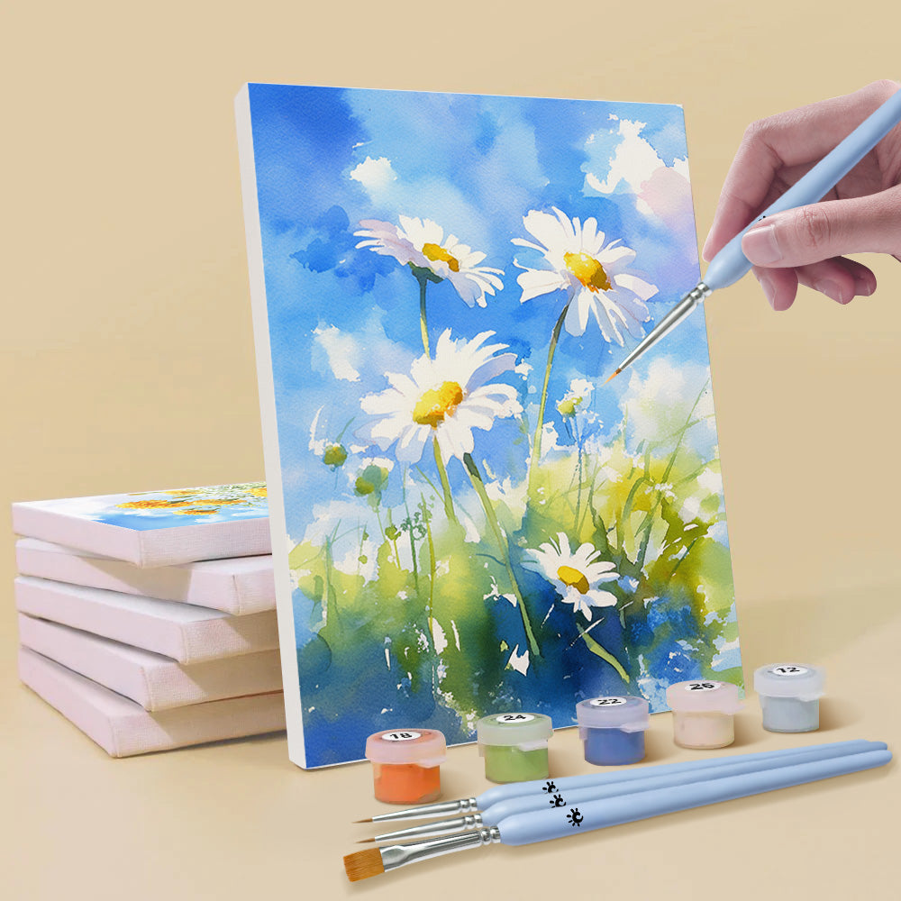 Flowers Blooming in the Wild 6 Pieces Mini Paint by Numbers