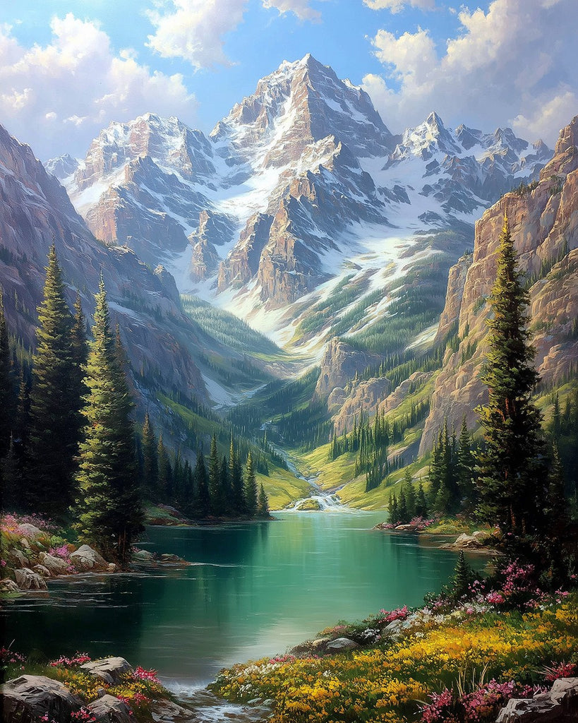 Four Seasons Mountains Paint by Numbers