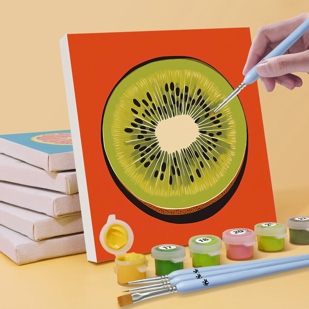 Fresh Fruits 6 Pieces Mini Paint by Numbers