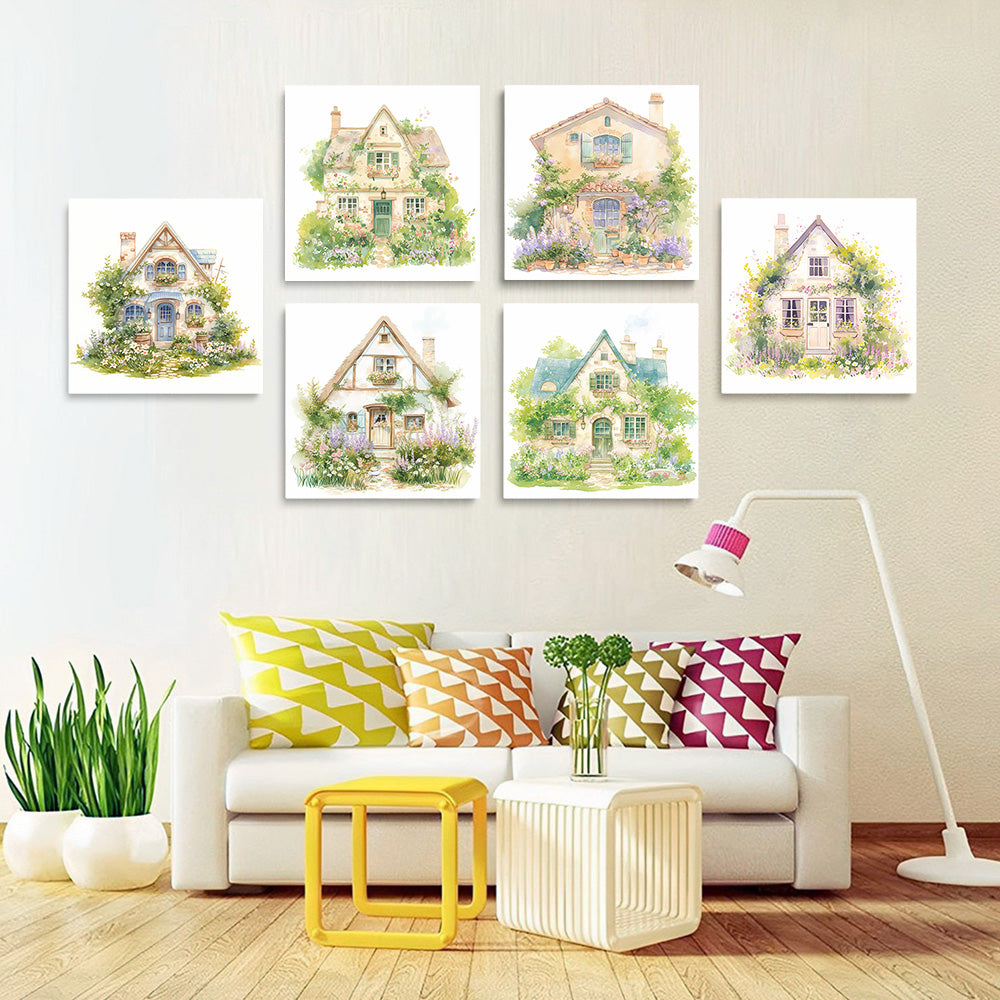 Garden Villas 6 Pieces Mini Paint by Numbers
