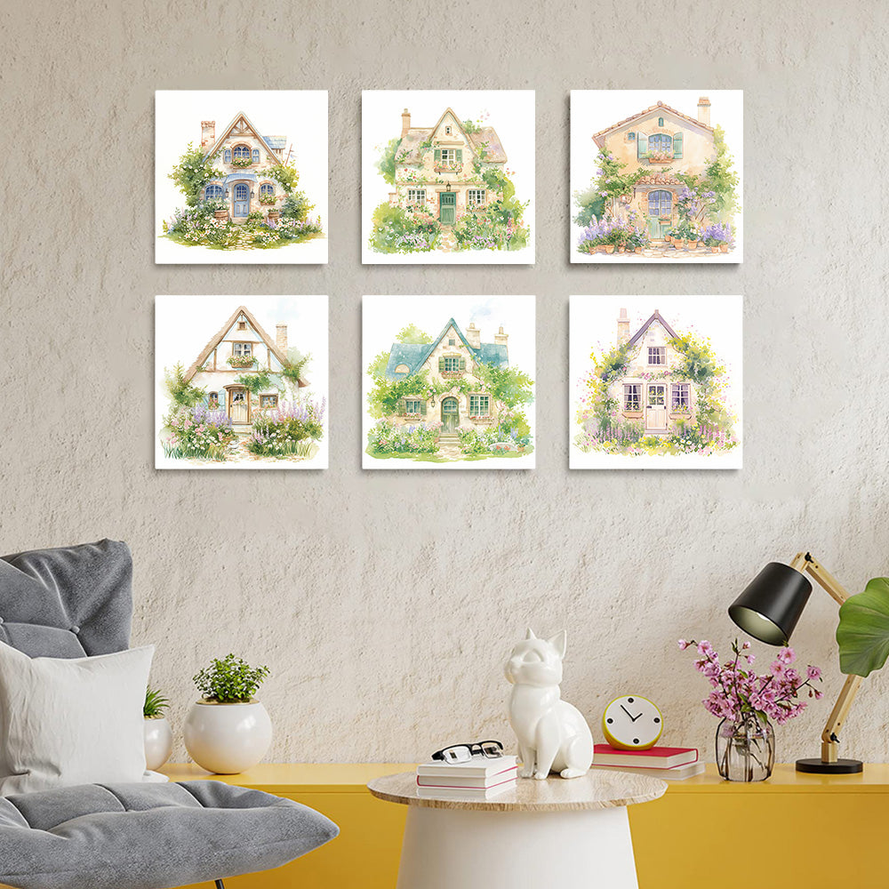 Garden Villas 6 Pieces Mini Paint by Numbers