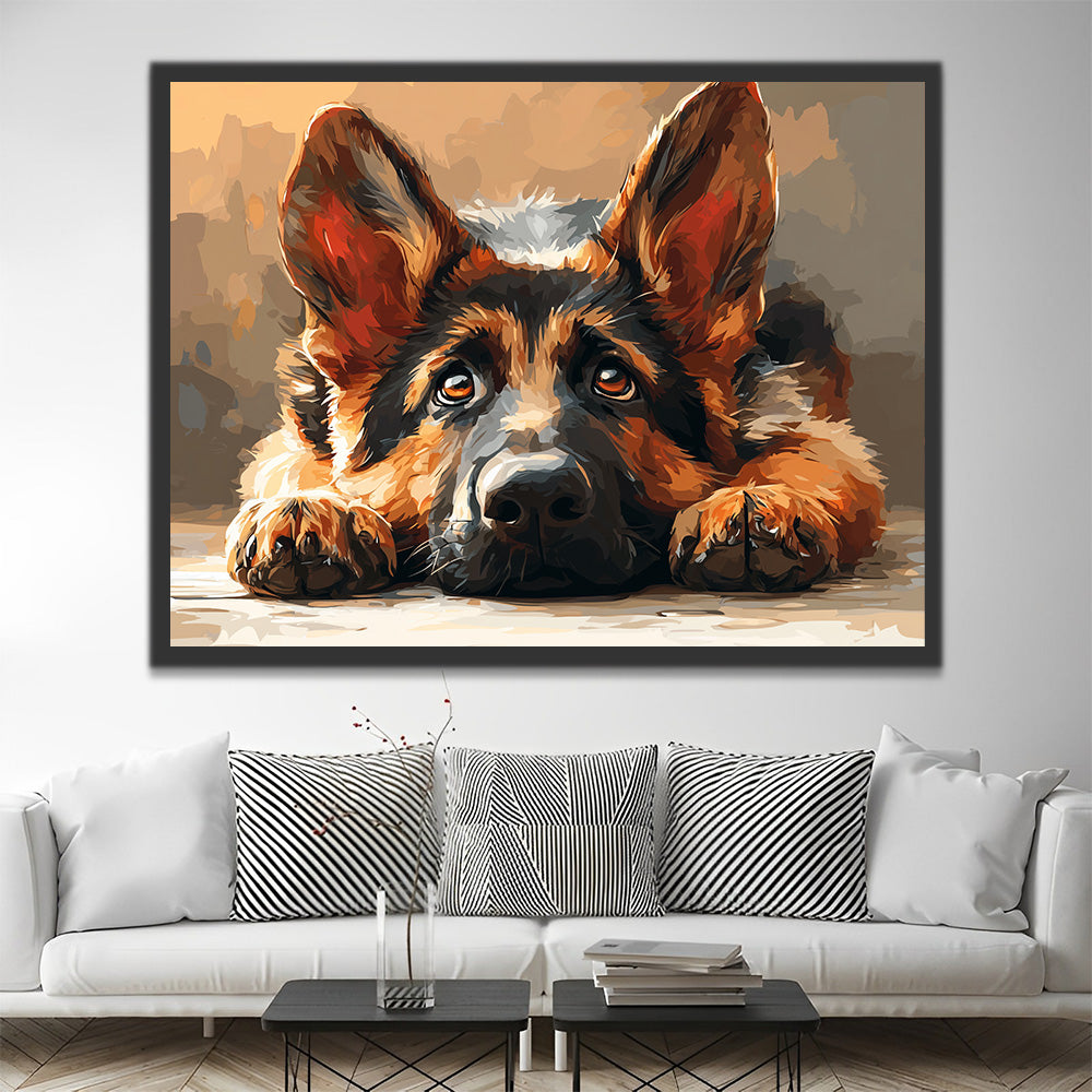 German Shepherd Paint by Numbers
