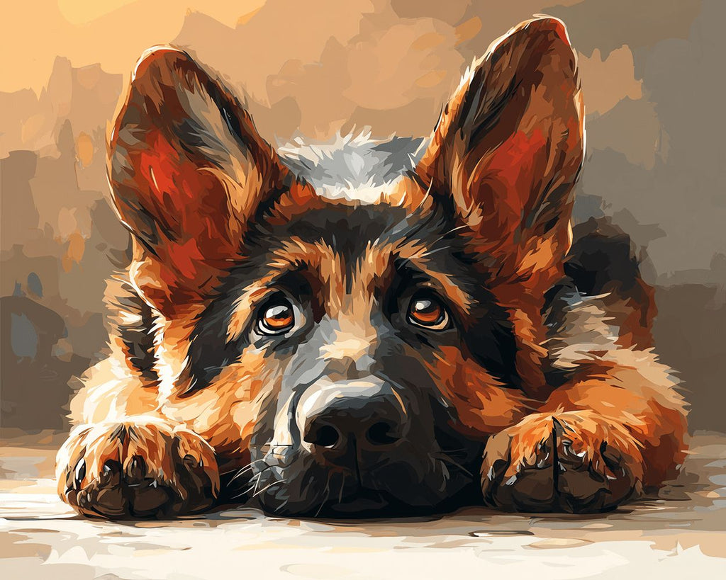 German Shepherd Paint by Numbers