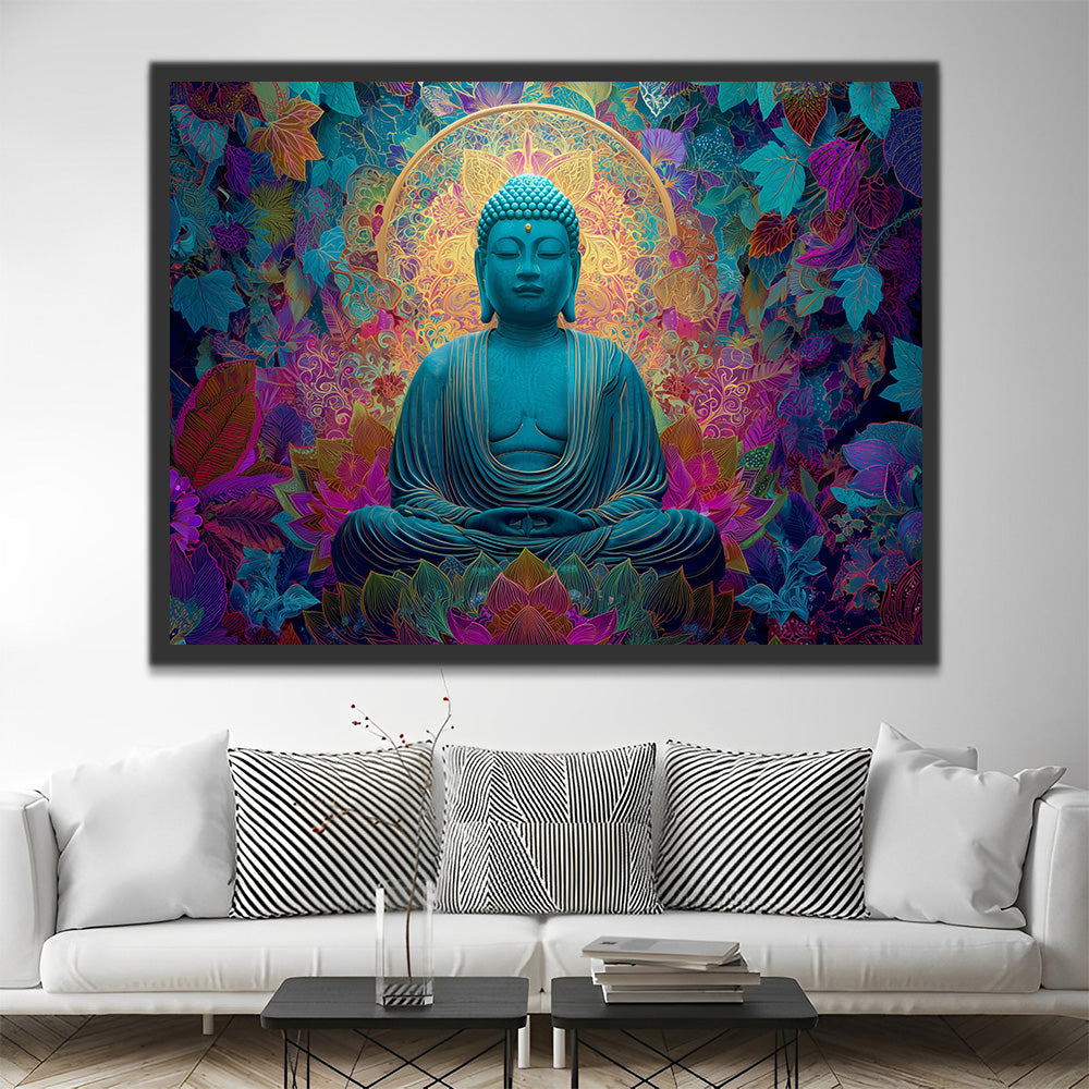 Giant Buddha Statue on a Lotus Seat Paint by Numbers