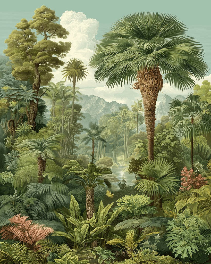 Giant Trees in Dense Jungle Paint by Numbers