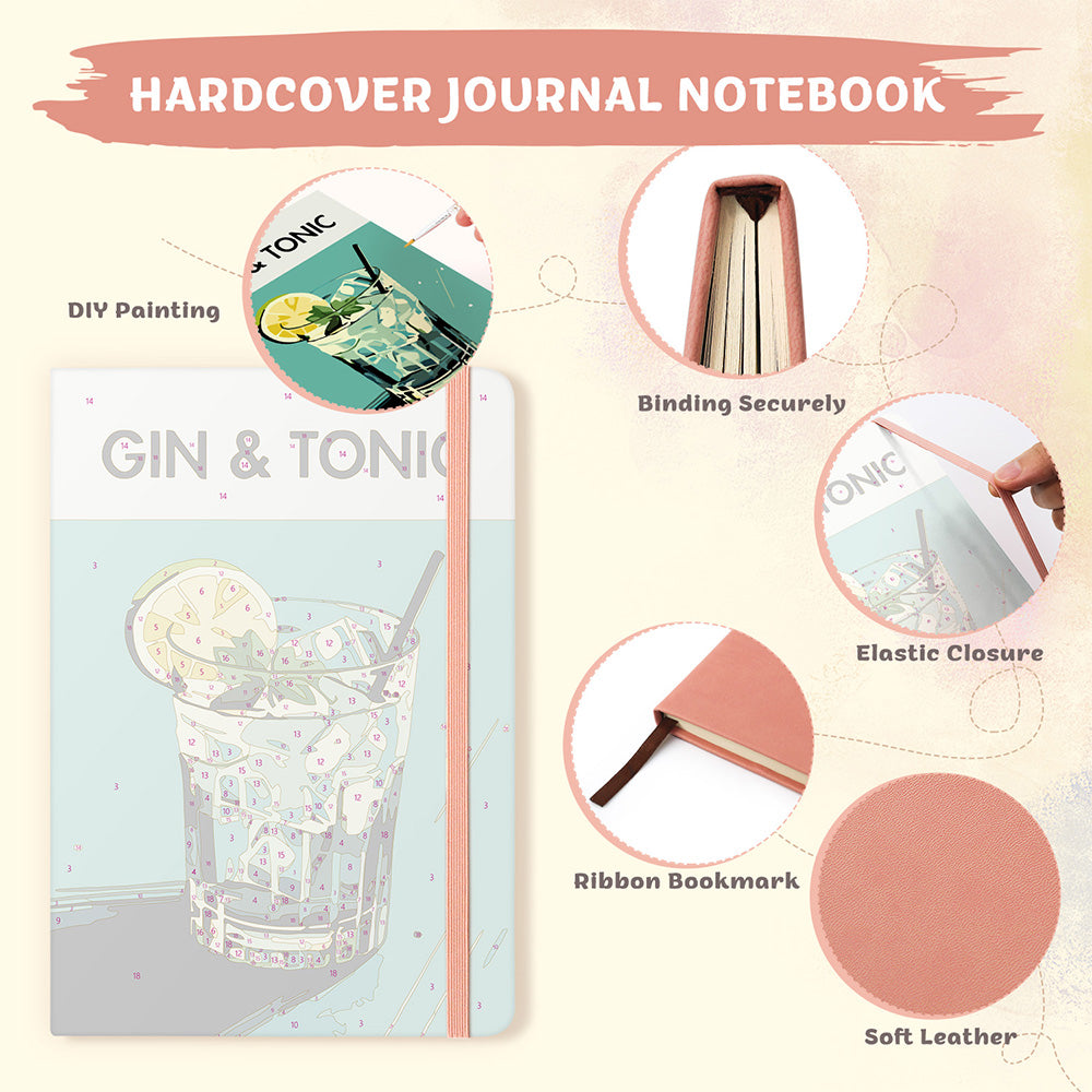 Gin Tonic Notebook Paint by Numbers