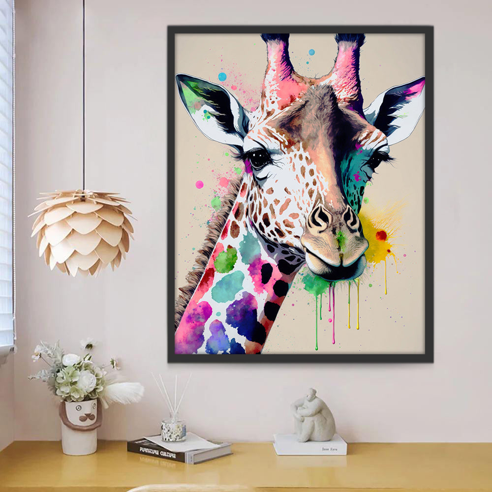 Giraffe Graffiti Paint by Numbers