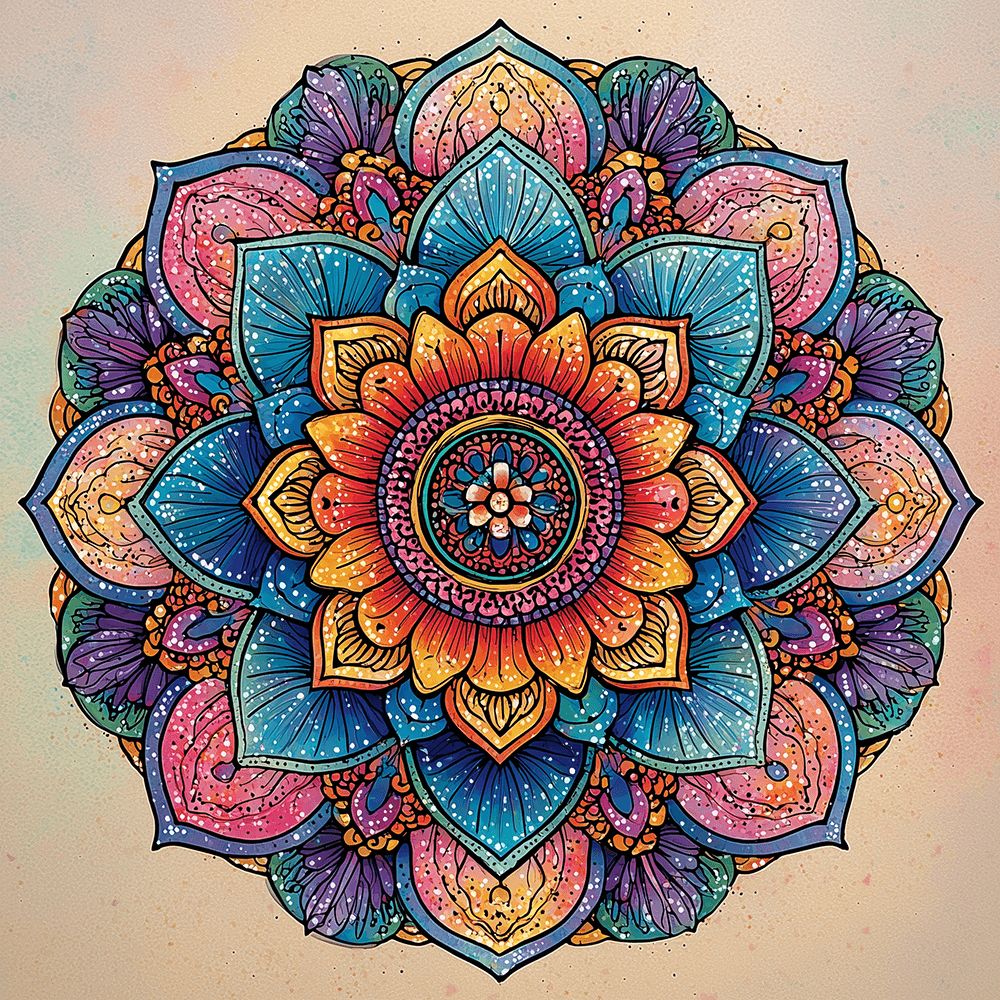 Gorgeous Lotus Mandala Paint by Numbers