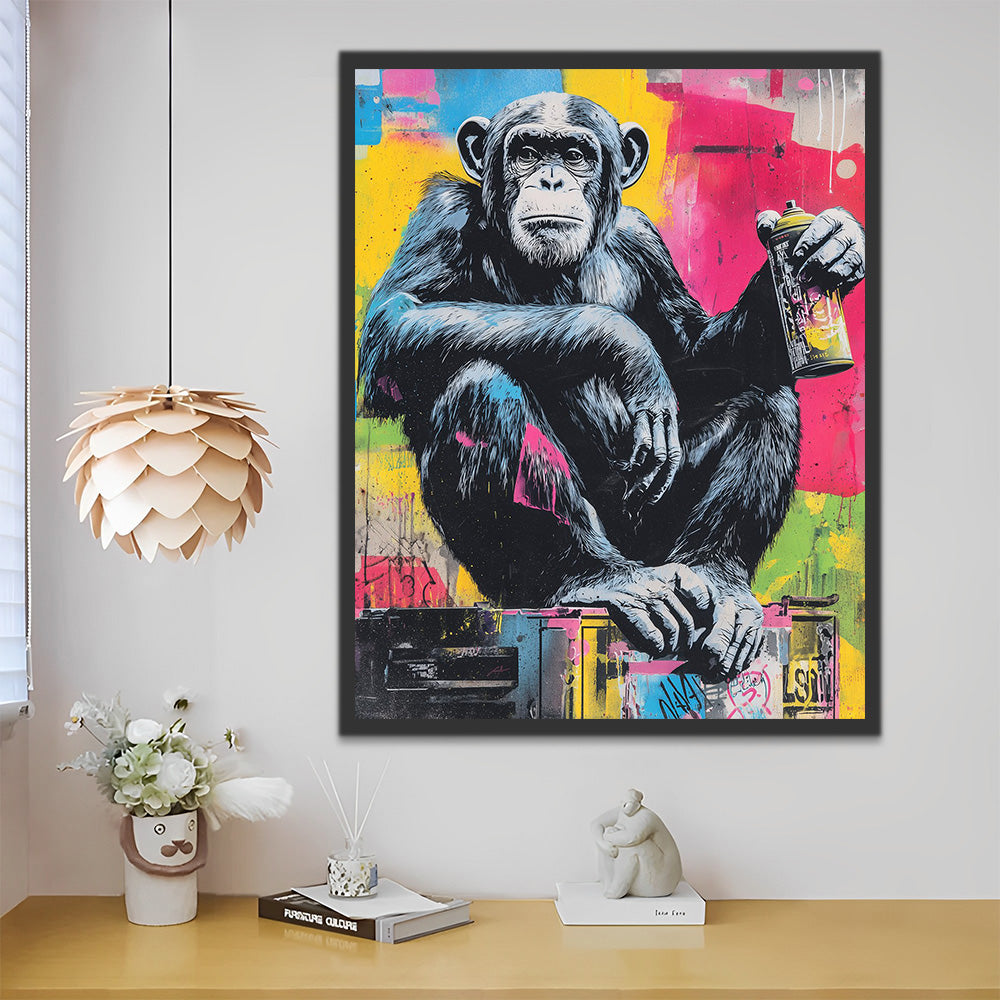 Graffiti Gorilla Paint by Numbers