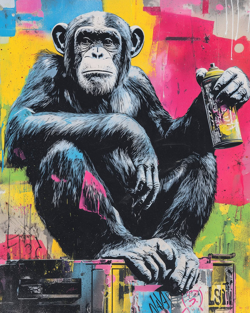 Graffiti Gorilla Paint by Numbers