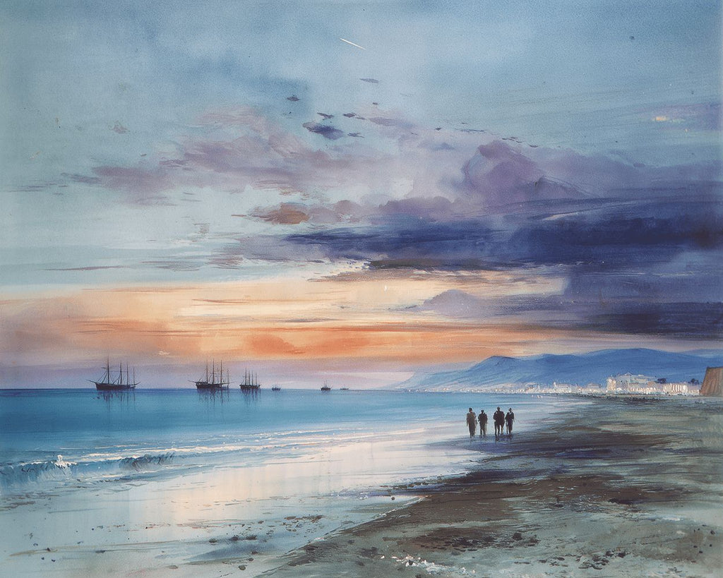 Gray Seashore Beach Paint by Numbers