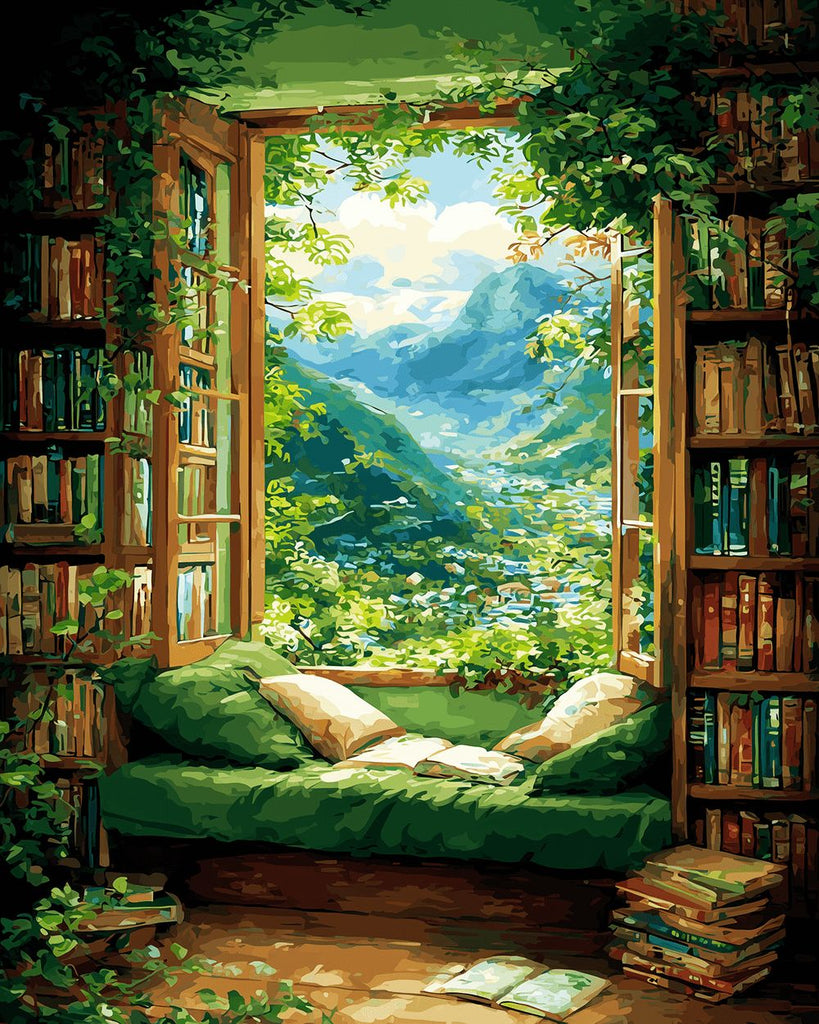 Green Study in the Valley Paint by Numbers