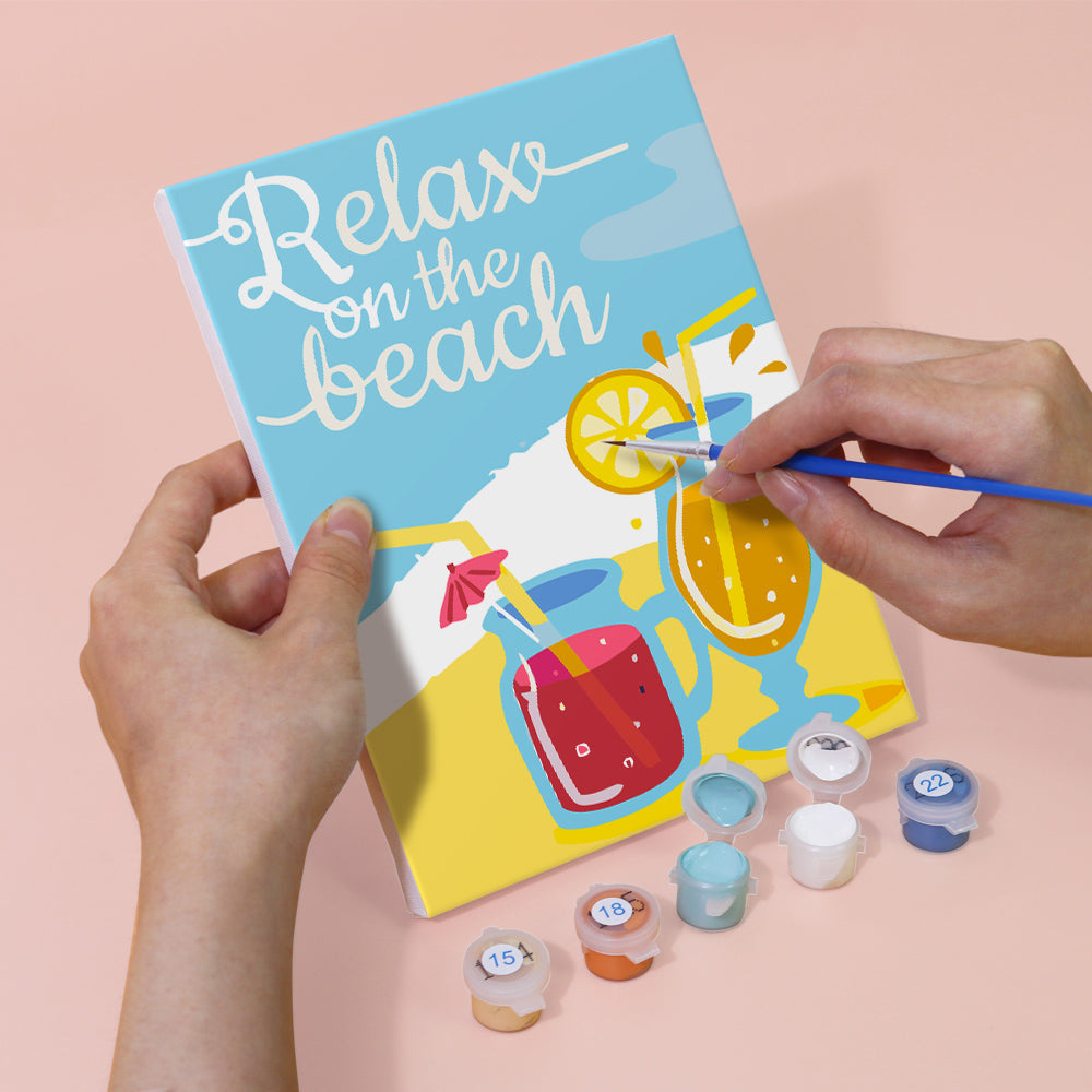 Happy June Holidays 6 Pieces Mini Paint by Numbers