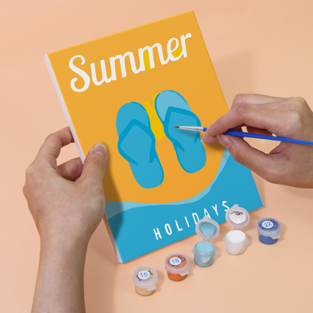 Happy Summer Time 6 Pieces Mini Paint by Numbers