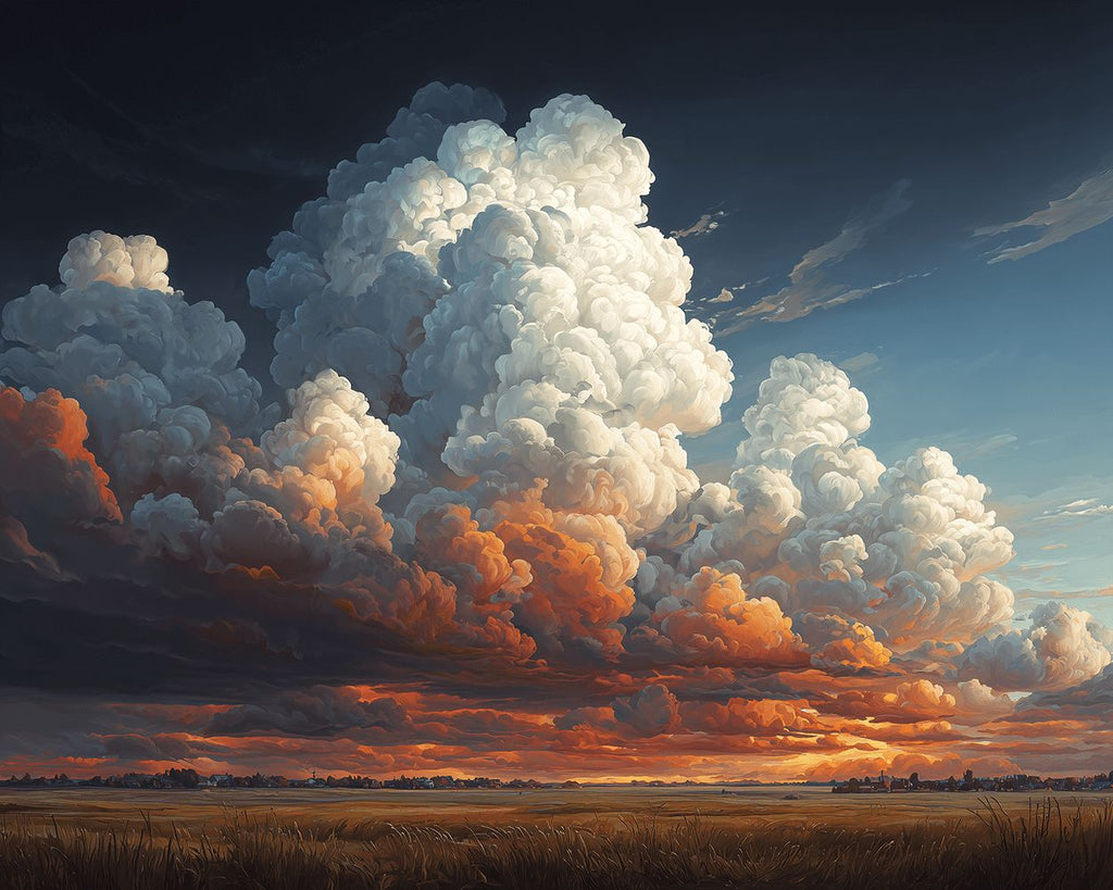 Huge Clouds over the Fields Paint by Numbers