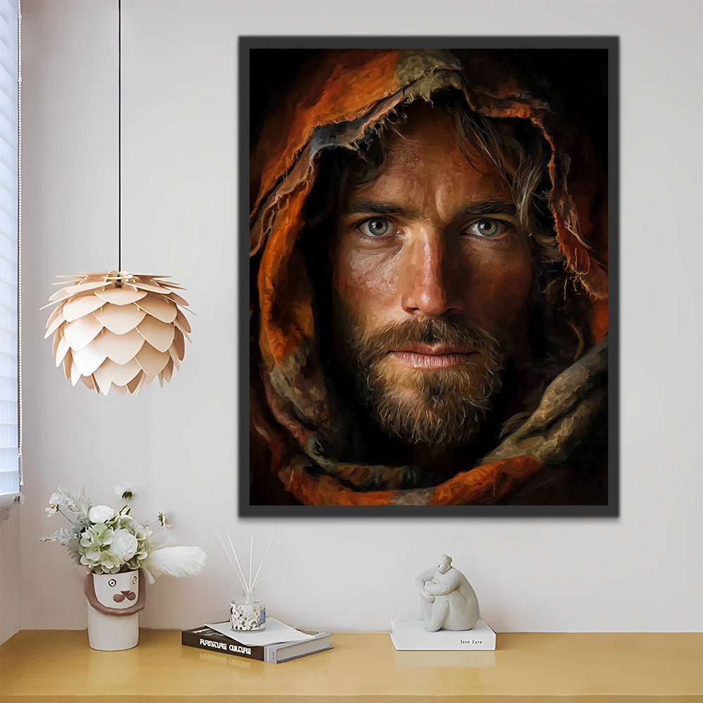 Jesus with a Steady Eye Paint by Numbers