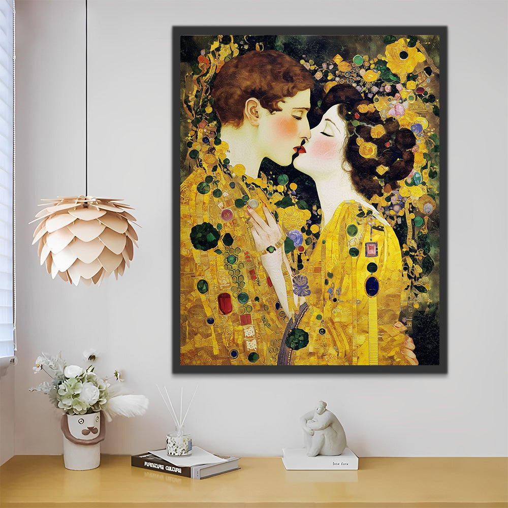 Klimt-Style Couple Paintings Paint by Numbers