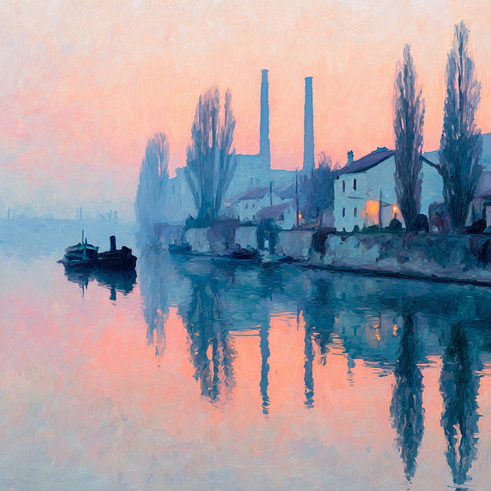 Lakes in Winter Fog Paint by Numbers