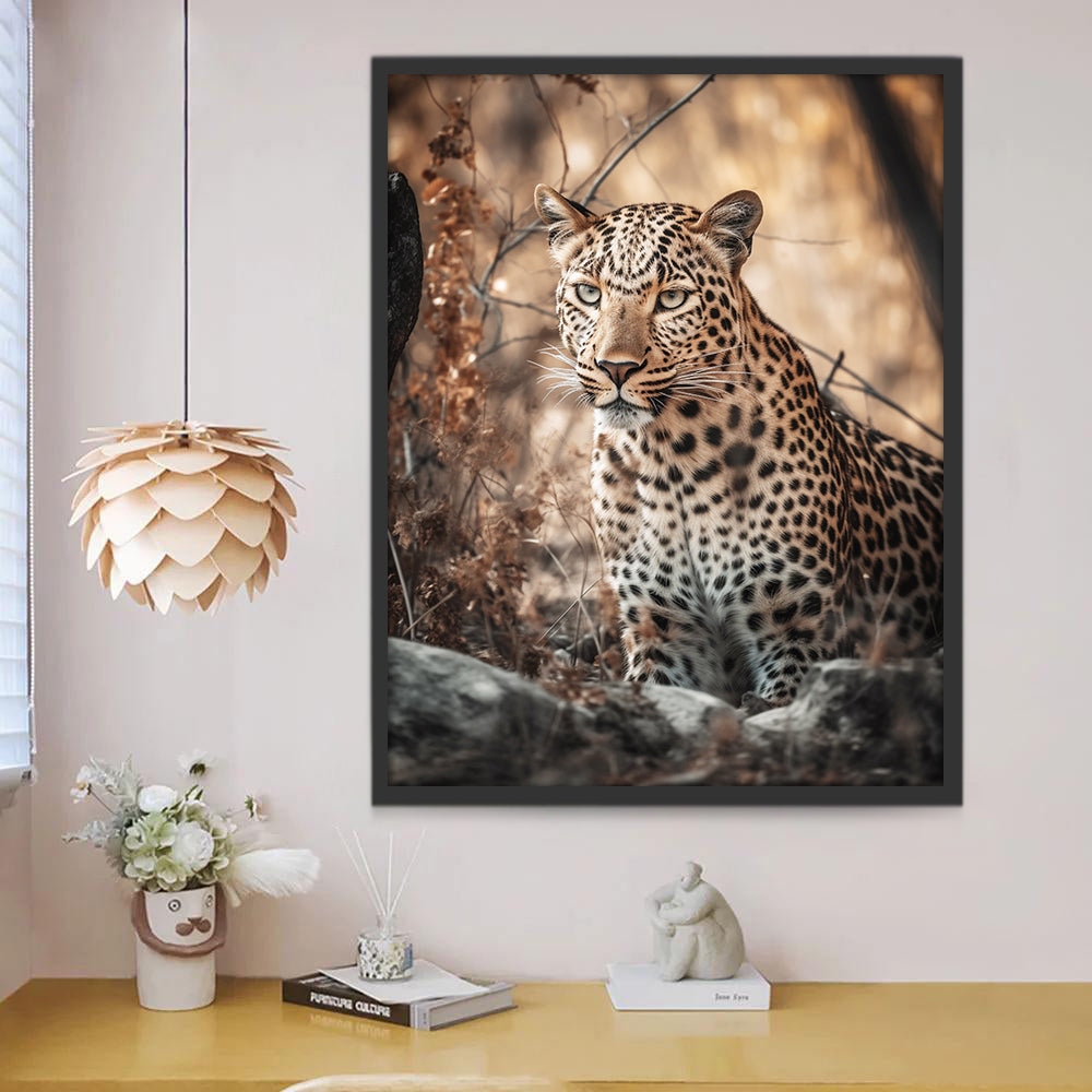 Leopard in Autumn Paint by Numbers