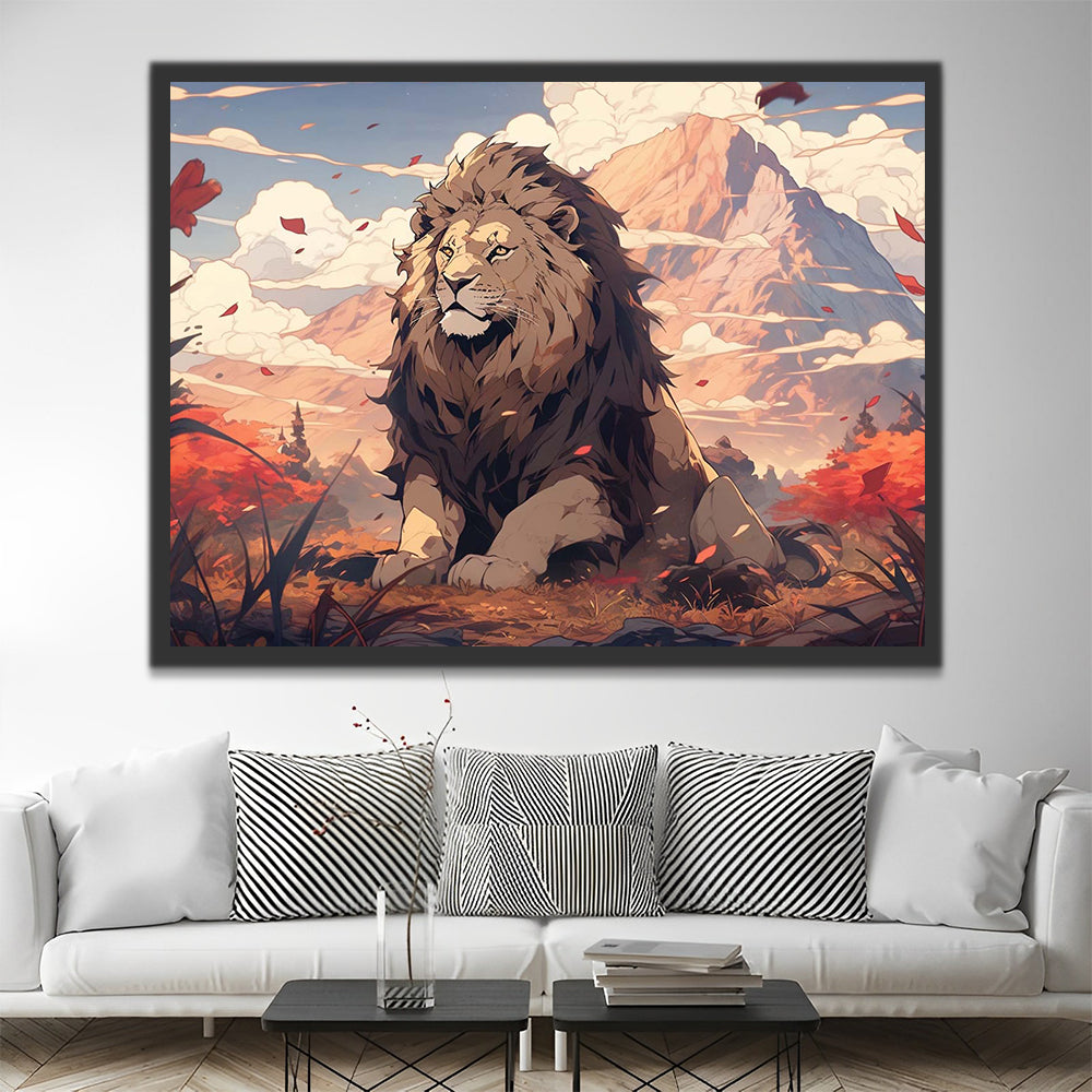 Lion and Wind Paint by Numbers