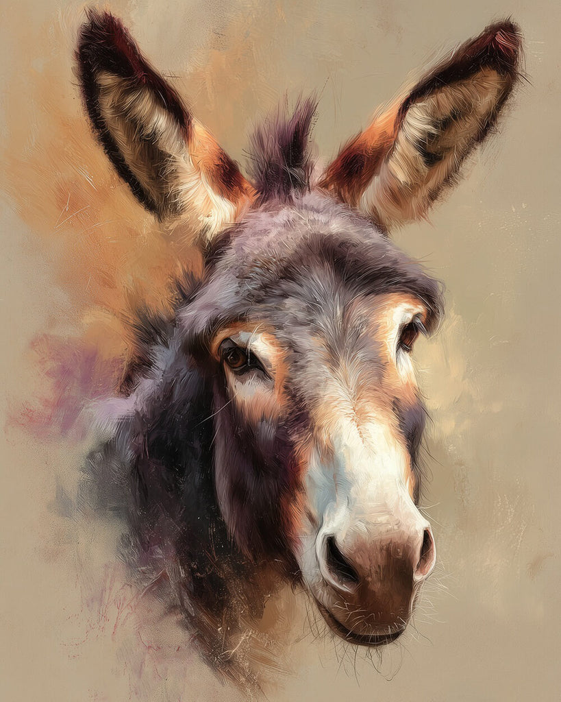 Little Cute Donkey Paint by Numbers