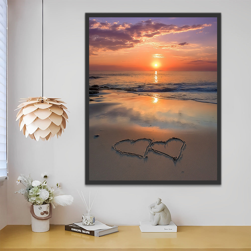 Love on the Beach Paint by Numbers