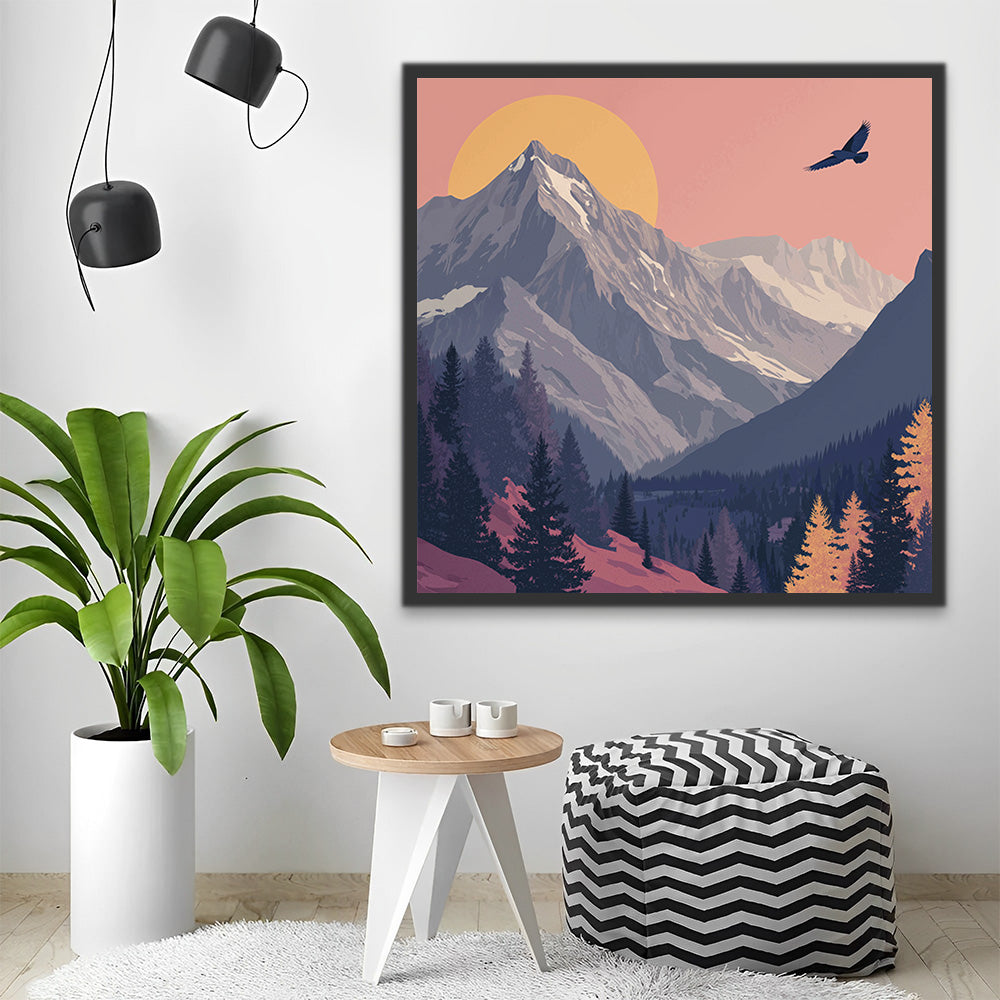 Majestic Mountains and Forests Paint by Numbers