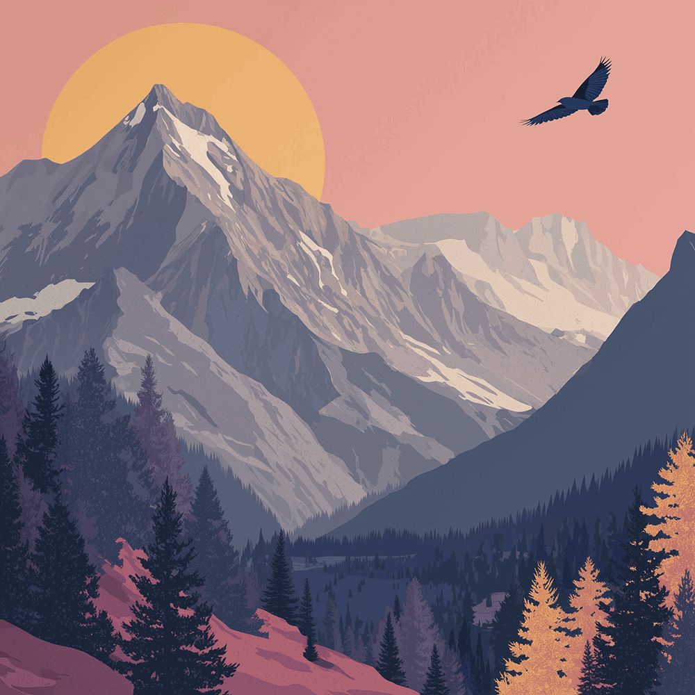 Majestic Mountains and Forests Paint by Numbers