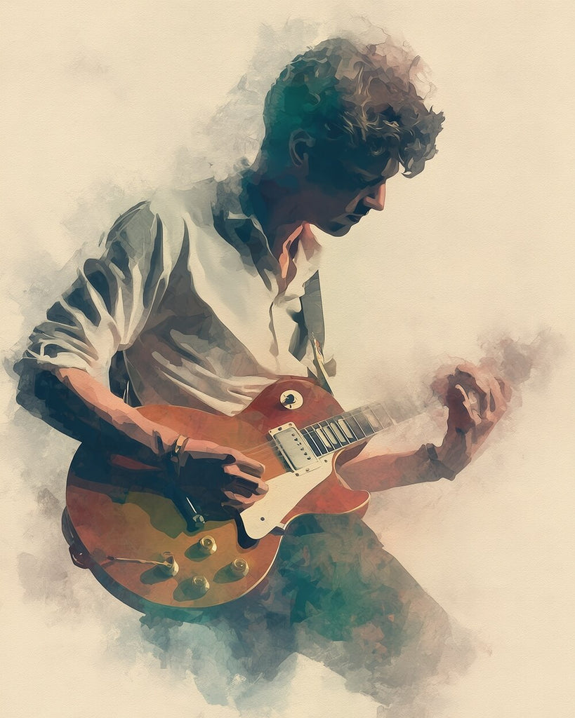 Man Playing Guitar Paint by Numbers