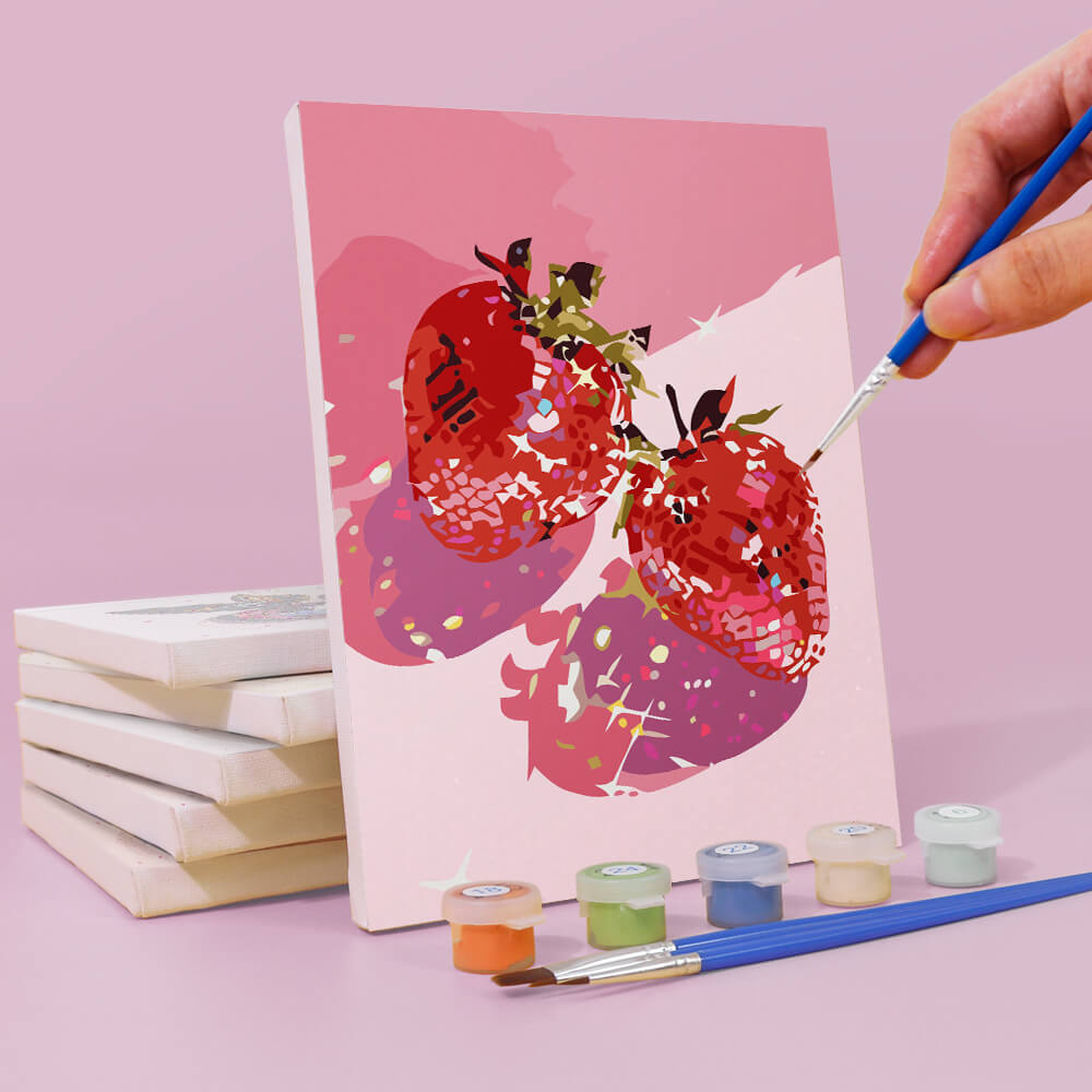 Metallic Fruit 6 Pieces Mini Paint by Numbers