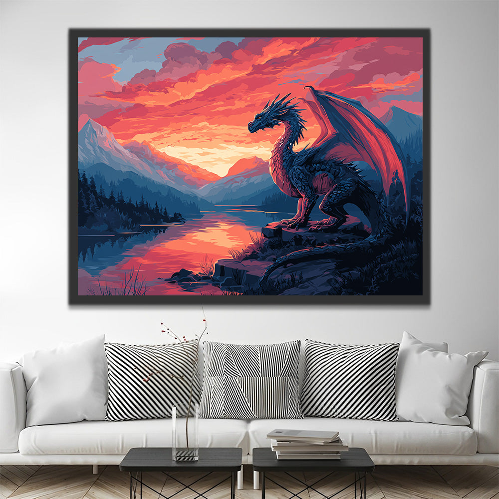 Mountain Dragon Paint by Numbers