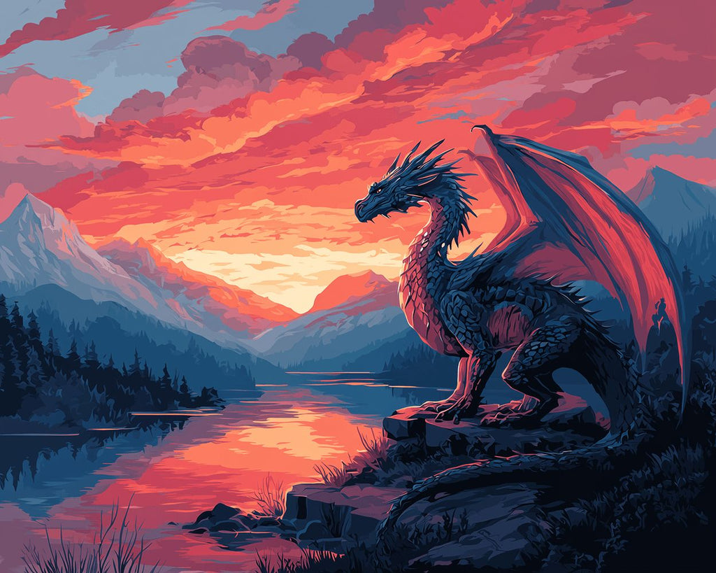 Mountain Dragon Paint by Numbers