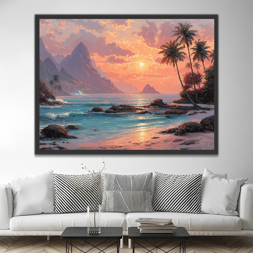 Mountains and Sea Paint by Numbers