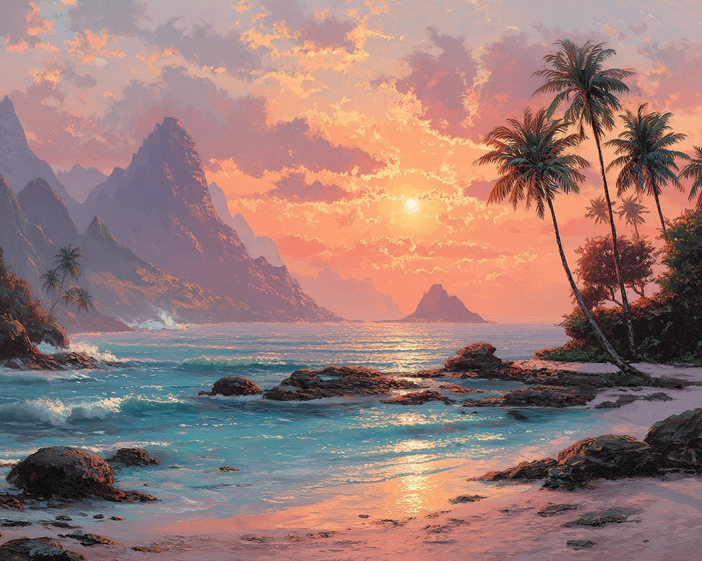 Mountains and Sea Paint by Numbers