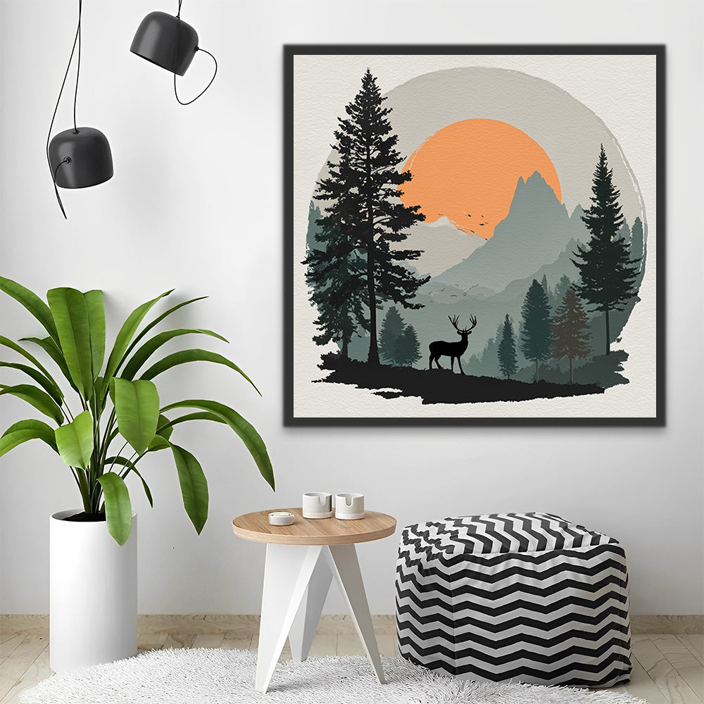 Mountains at Sunrise Paint by Numbers