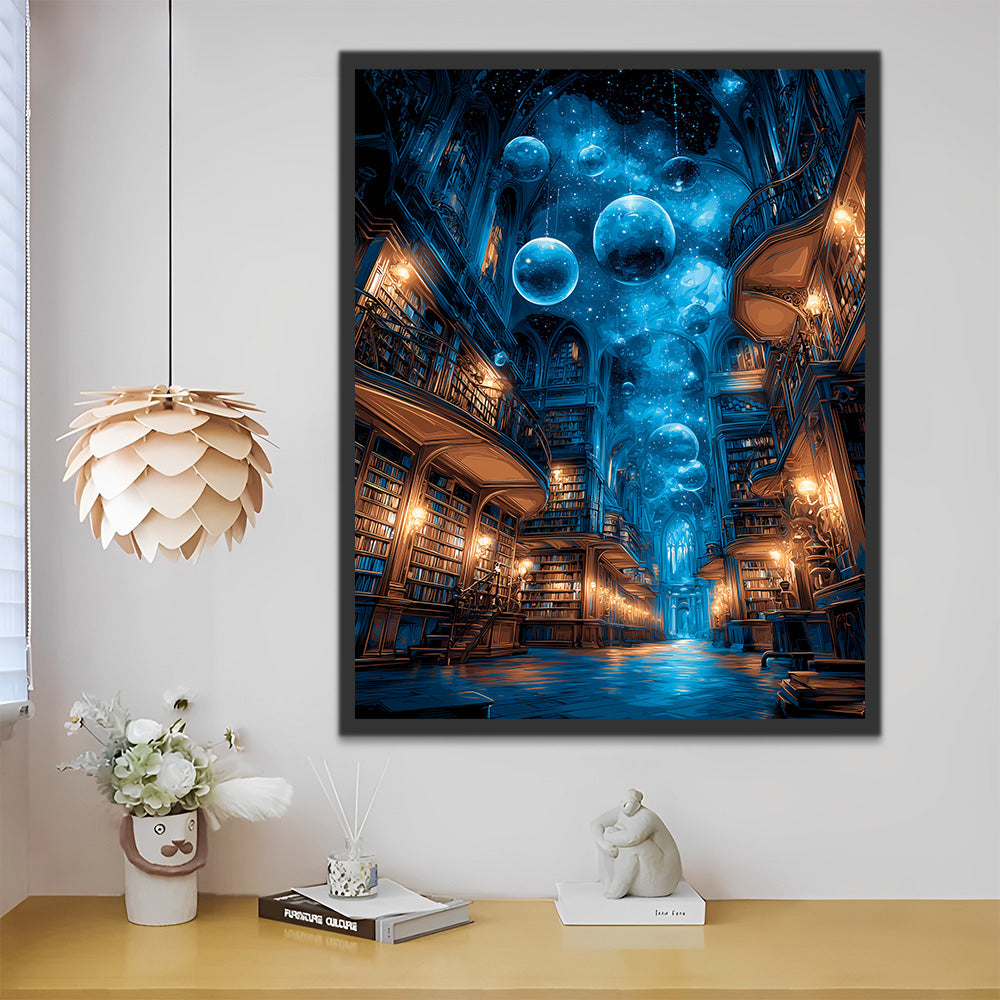 Mysterious Planet City Paint by Numbers