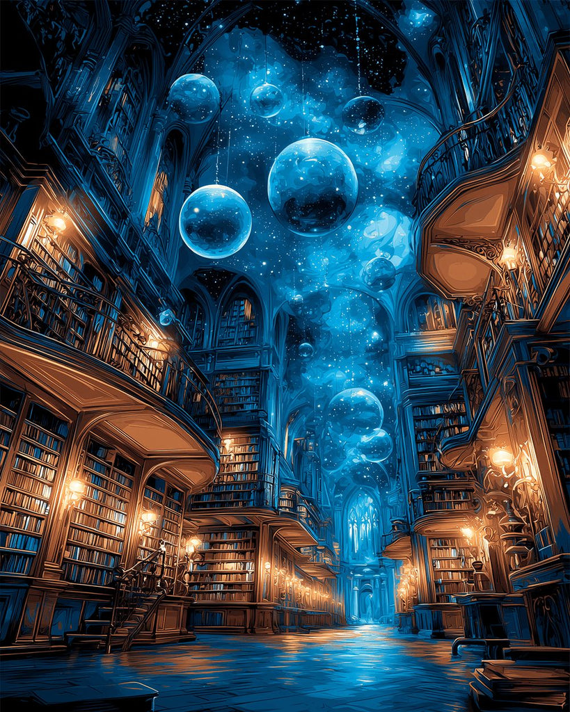 Mysterious Planet City Paint by Numbers